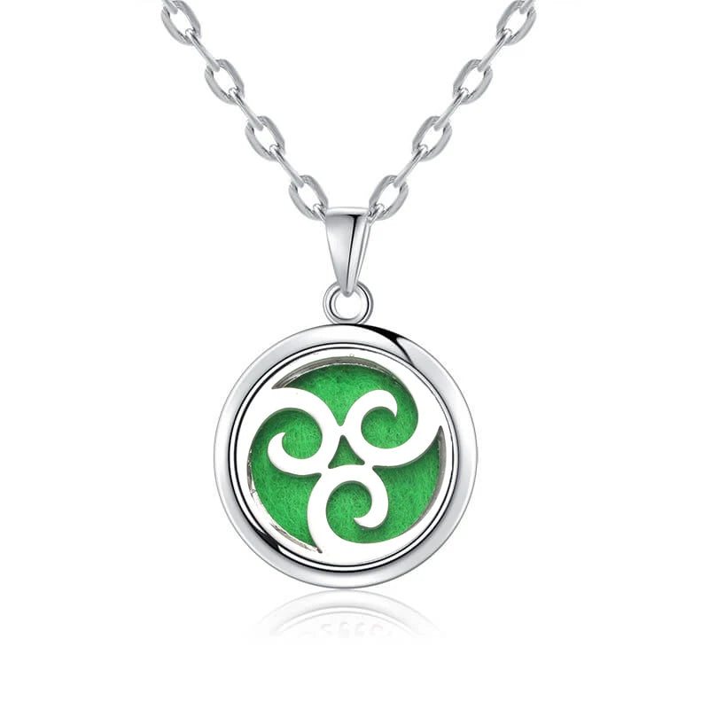 luckacco new tree of life aromatherapy necklace stainless steel essential oil diffuser amulet perfume locket pendant women jewelry gift