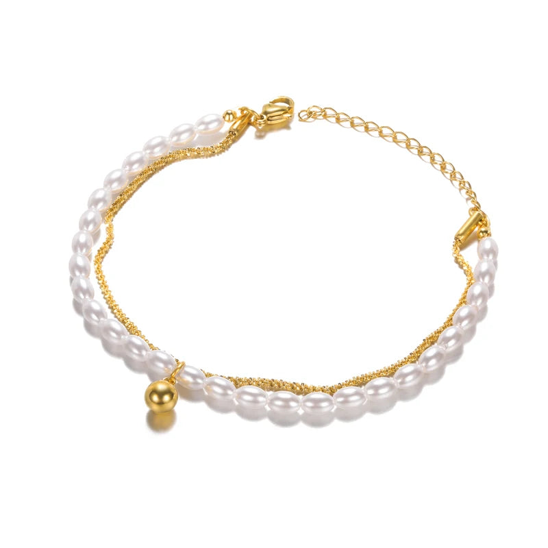 luckacco elegant zircon flowers bracelet for women girls charm gold color stainless steel plant bracelets luxury designer jewelry gifts