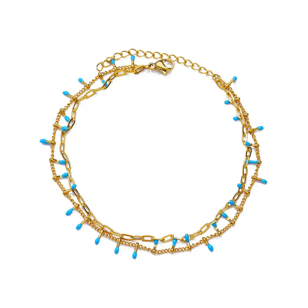 luckacco elegant zircon flowers bracelet for women girls charm gold color stainless steel plant bracelets luxury designer jewelry gifts