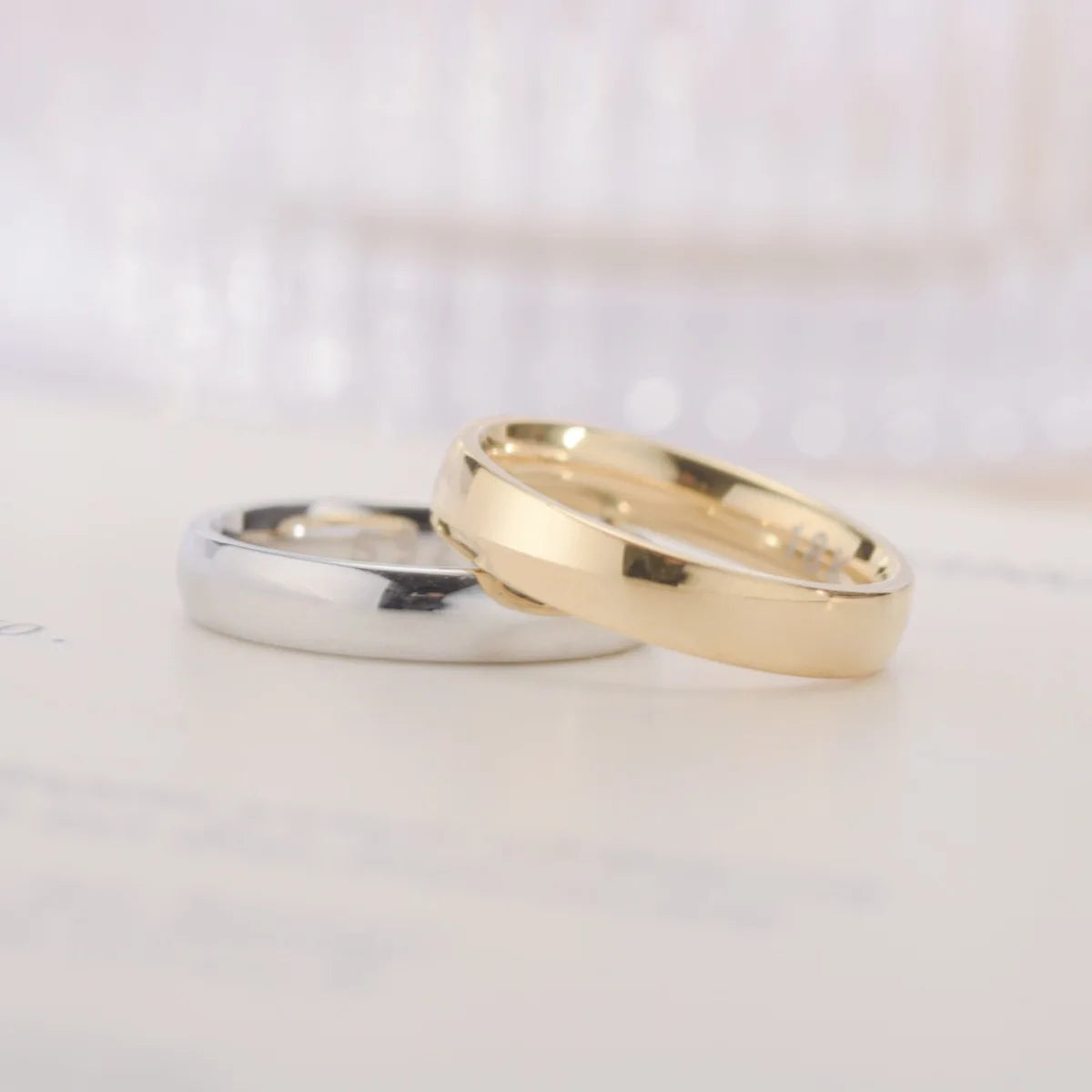 luckacco gold plated ring colour fashion women's simple couple's wedding ring engagement jewellery gift
