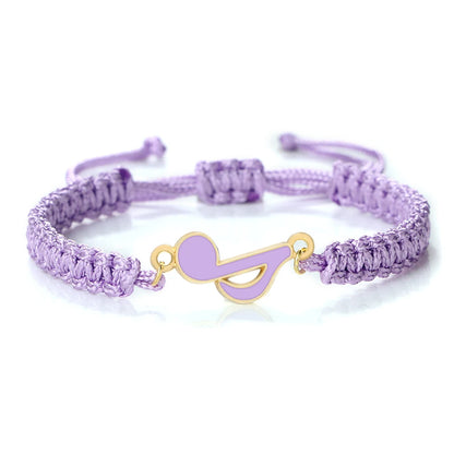 Luckacco New Women Rope Bracelets Hand Woven Purple Thread Bracelet Cute Animal Pendant Bracelet Vintage Daisy Flower Bangle Girl Jewelry