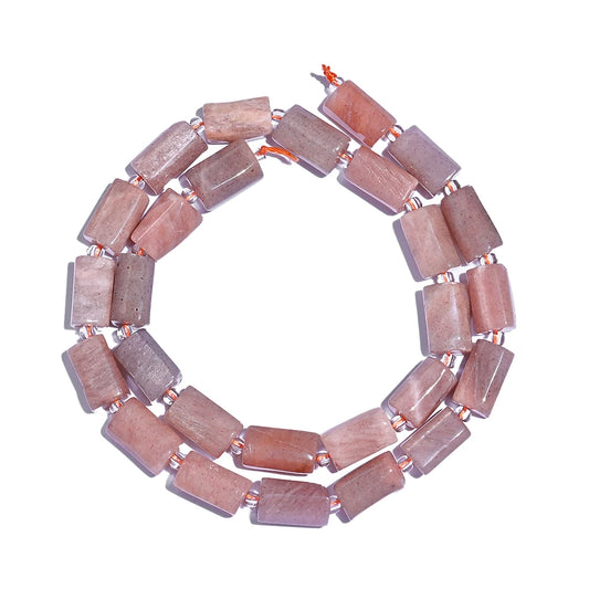 Luckacco 8MMx12MM Natural Stone Tube Beads, ,for Jewelry Making Bracelets Necklaces Earrings DIY Holiday Gifts