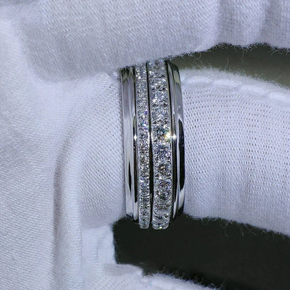 Luckacco daily picks Creative Promise Rings AA Cubic Zircon Sparkling Wedding Rings for Women Silver Color Engagement Trendy Jewelry Drop Ship