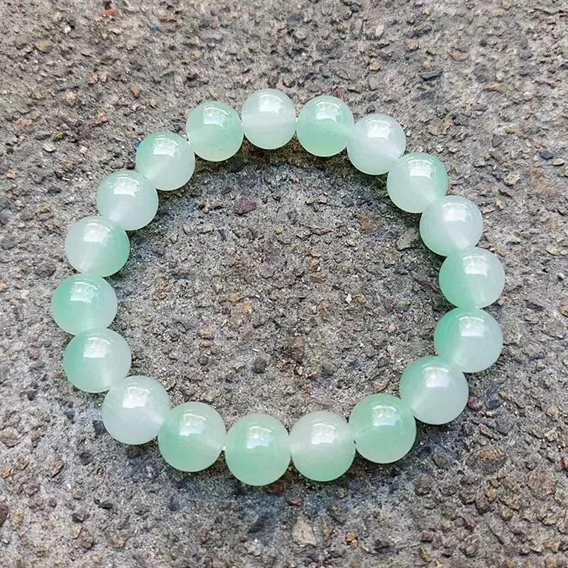 luckacco quartz crystal pink powder crystal quartz natural stone streche bracelet elastic cord pulserase jewelry beads lovers woman gift