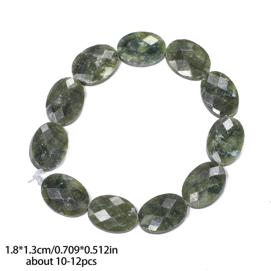 Luckacco AAA Natural Stone Multicolor Faceted Oval Stone Beads 18x13mm Loose Spacer Beads For Jewelry Making DIY Necklace Earrings Gifts