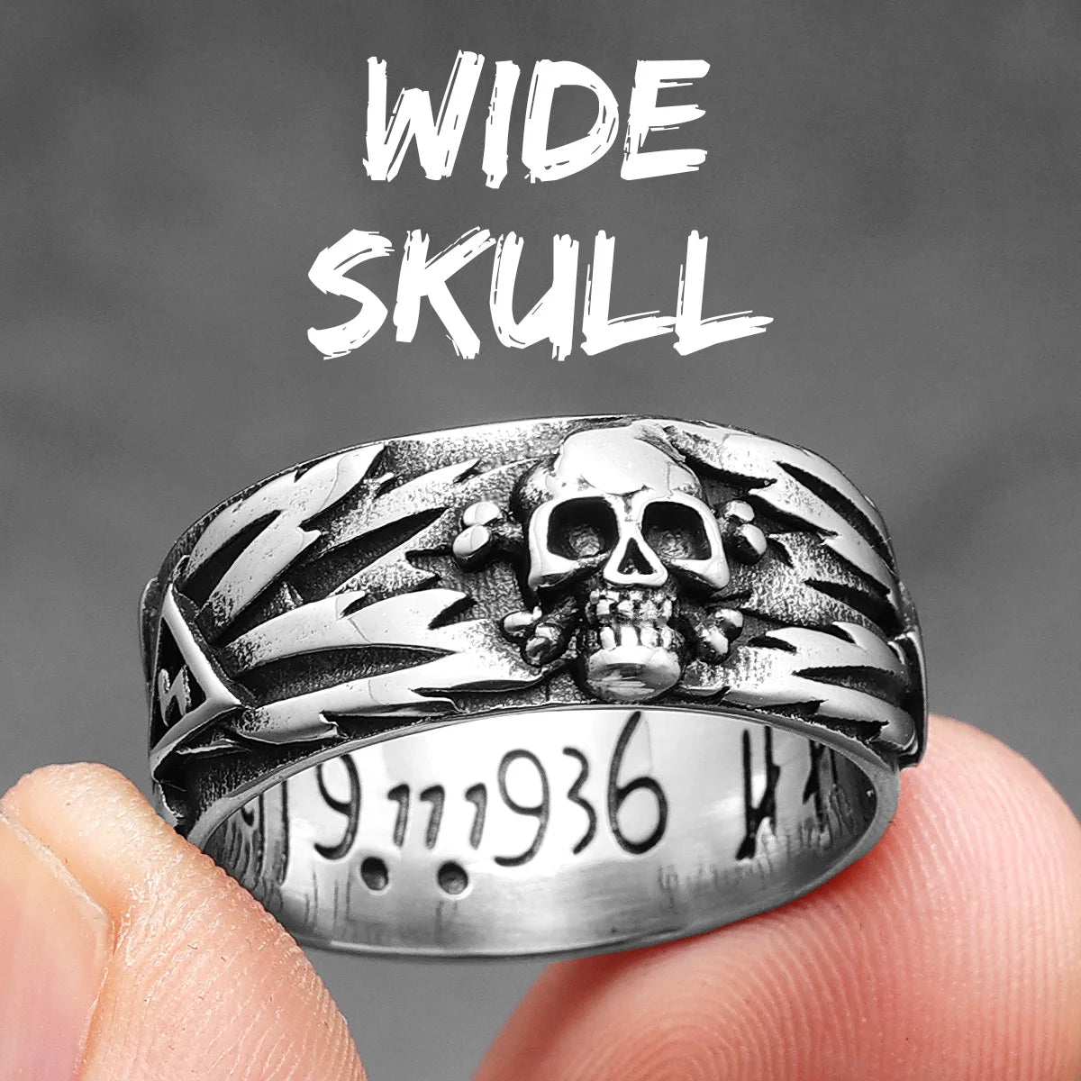 luckacco domineering skull devil men rings stainless steel women jewelry retro punk new in rock gothic fashion accessories gift