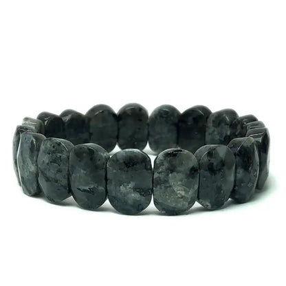Luckacco Natural 10x15mm faceted flashing Stone beads Bracelets Handmade Reiki Healing Meditation Bangles Elastic Rope Couple Jewelry