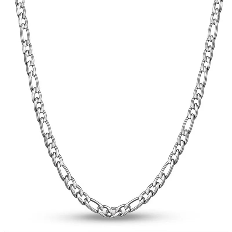 luckacco 2024 new 925 sterling silver 16-30 inches figaro chain necklace men women fashion hip hop punk jewelry charm wedding accessories