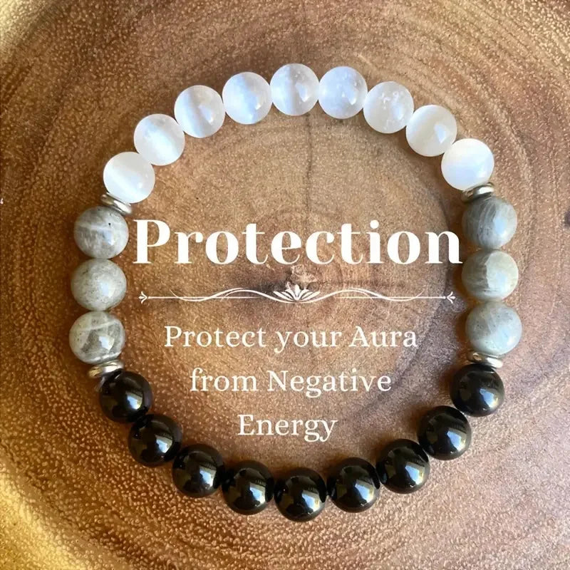 luckacco 8mm natural stone beaded bracelet for women lucky attract love wealth good luck colorful bracelet jewelry birthday gift