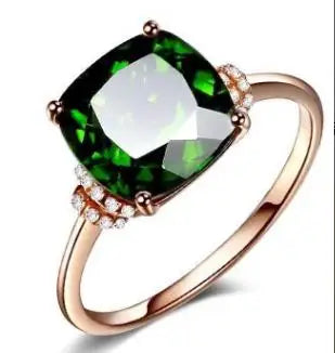 Luckacco Popular Ruifan Europe Luxury Square Double Layer Cubic Zircon Wedding Rings for Bride Women's Engagement Party Ring Jewelry