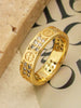 Luckacco 1 Piece Hot Selling Men Inlaid Zircon Classic Gold Color Rings For Women Rings Gift Jewelry