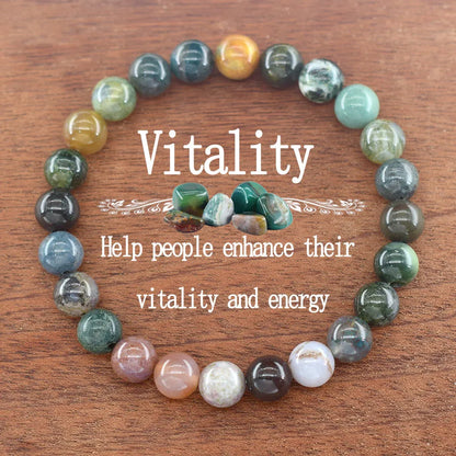 Luckacco Genuine Natural White Jade Bead Bracelet Women Men Round Jades Purify the Soul Stone Elastic Bangle Yoga Meditation Jewelry Gift