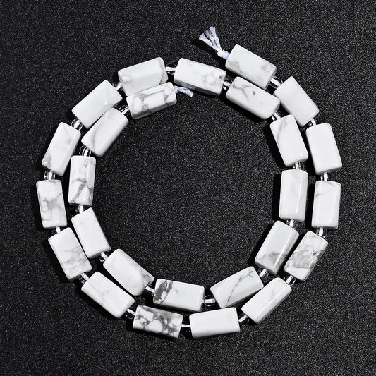 Luckacco 8MMx12MM Natural Stone Tube Beads, ,for Jewelry Making Bracelets Necklaces Earrings DIY Holiday Gifts