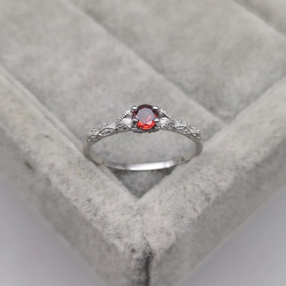 Luckacco Light luxury style amethyst zircon women's ring, simple and fashionable gemstone