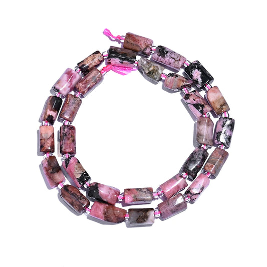 Luckacco 8MMx12MM Natural Stone Tube Beads, ,for Jewelry Making Bracelets Necklaces Earrings DIY Holiday Gifts