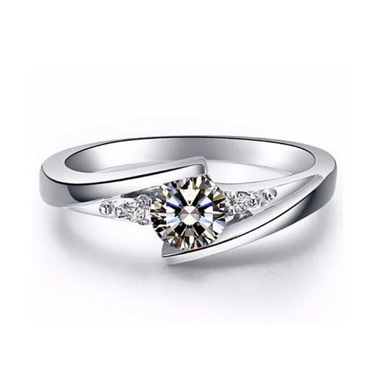 Luckacco Silver Plated Stainless Steel Rings For Women | Square Cubic Zircon Ring | Jewelry Accessories  Size 5-10