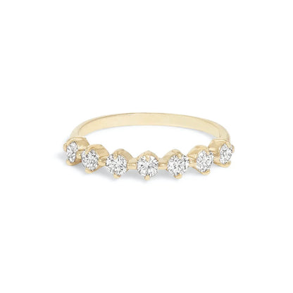 Luckacco Designer Tennis Zircon Rings for Female Shiny Dainty Crystal Stacking Matching Wedding Finger Ring Fashion Chic Jewelry R018