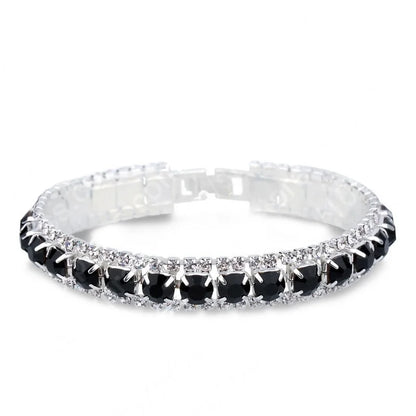 Luckacco New Arrival  925 Sterling Silver Silve Women Classic Jewelry Holiday Gift  Clear Red Cubic Zircon Bracelet& Bangle