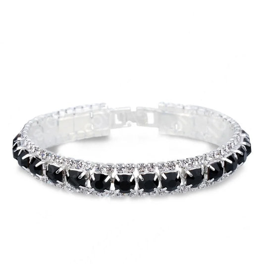 Luckacco New Arrival  925 Sterling Silver Silve Women Classic Jewelry Holiday Gift  Clear Red Cubic Zircon Bracelet& Bangle
