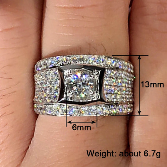 Luckacco daily picks Brilliant Rings with Dazzling Cubic Zirconia Gorgeous Gentle Trendy Accessories Delicate Jewelry for Wedding Engagement