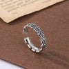 Luckacco Hot Sell Fashion Rose Flower Retro Thai Silver Female Finger Ring Promotion Jewelry For Women Never Fade Gifts