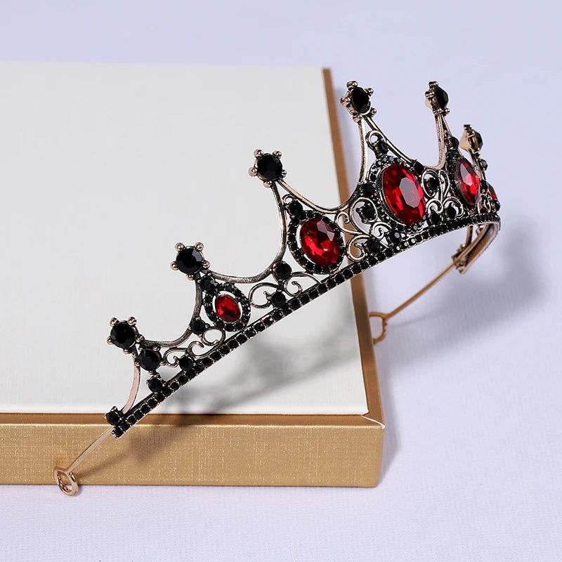 luckacco itacazzo bridal headwear black-colour gothic style ladies' bridal tiaras