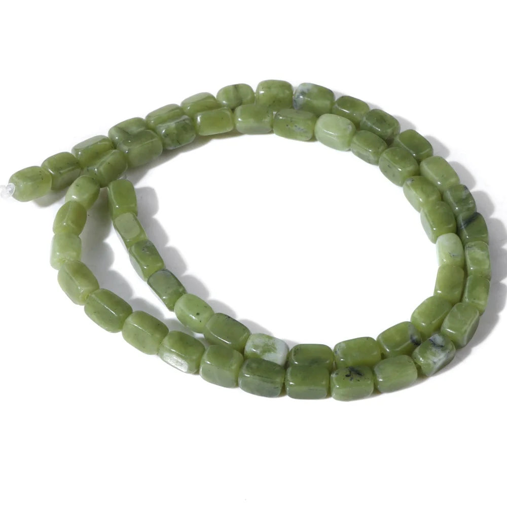 luckacco 4x6mm rectangle stone beads natural aventurine square shape crystal loose beads for jewelry making diy charm bracelet necklace