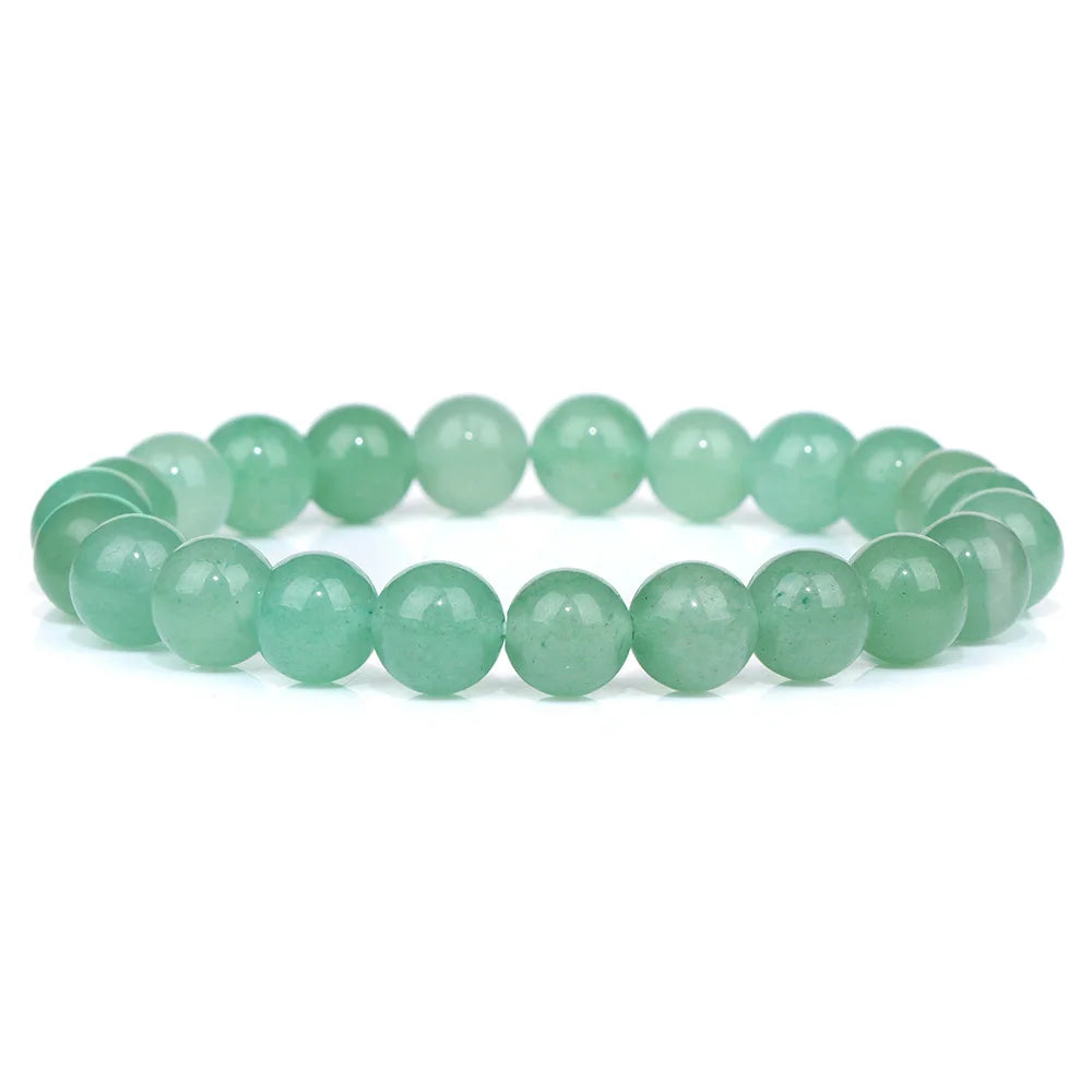 luckacco handmade natural stone african stone beads bracelet men yoga mala jewelry green moss agates beaded bracelet for women men