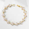 Luckacco picks Luxury AAA Cubic Zirconia Wedding Bracelets for Women High Quality White Gold Color Leaf Charm Bracelet Bangles