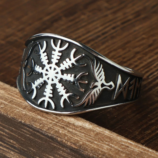 Luckacco Unique Viking Bear Claw Ring For Men Vintage Stainless Steel Odin Viking Celtic Ring Punk Motorcyclist Biker Jewelry