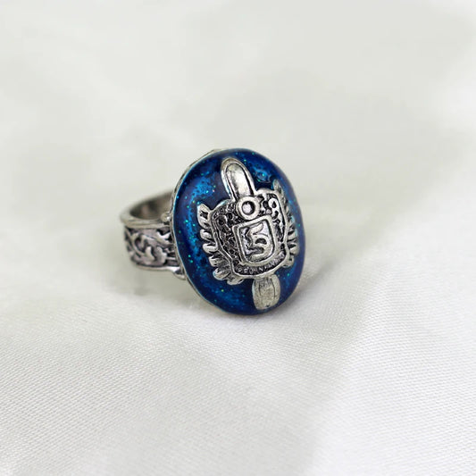 Luckacco 1 Pc The Vampire Diaries Rings Elena Gilbert Daylight Rings Vintage Crystal Ring With Blue Lapis FashionJewelry Movies Cosplay