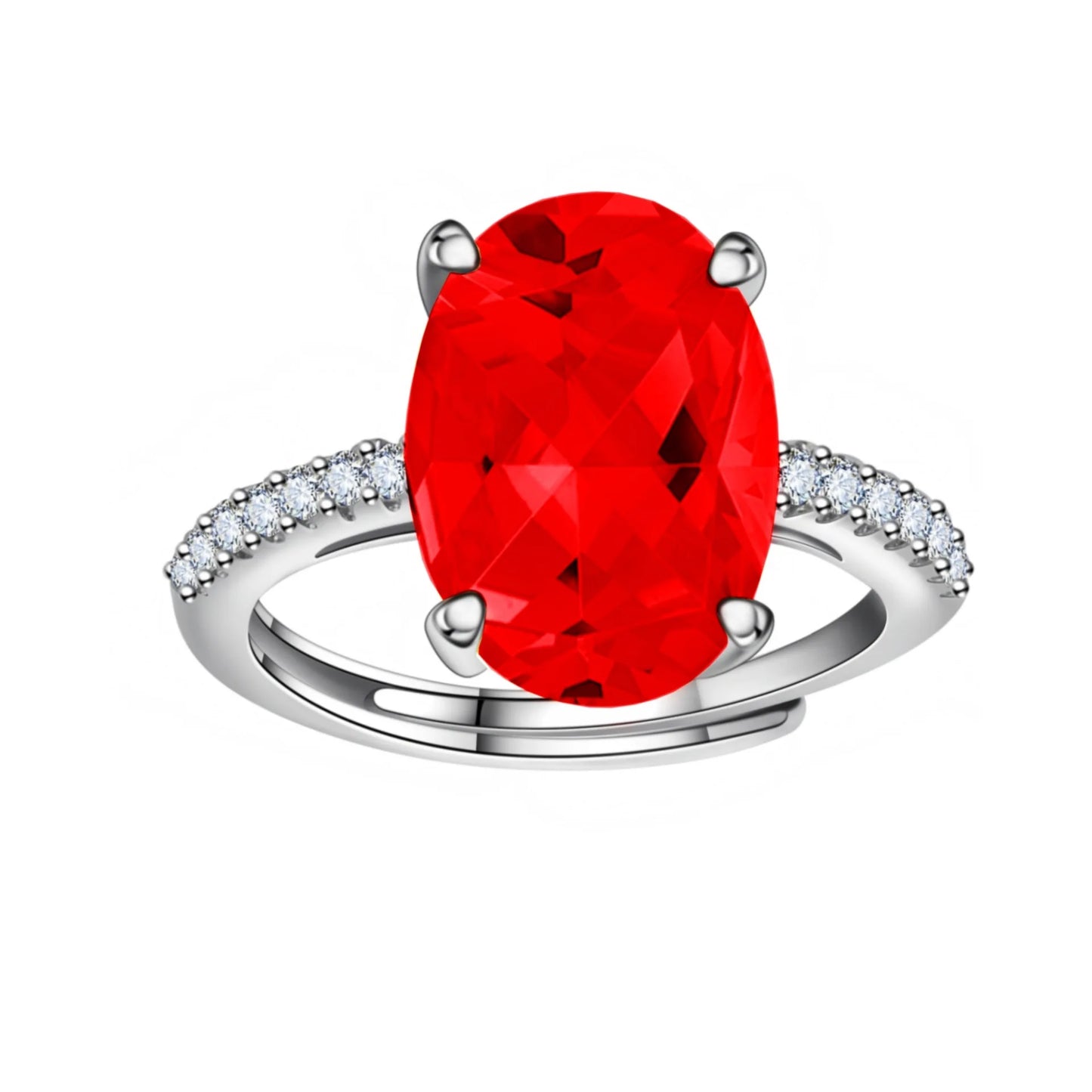 luckacco 925 sterling silver oval 4ct lab diamond ring for women – sparkling engagement wedding band big stone bridal jewelry rings