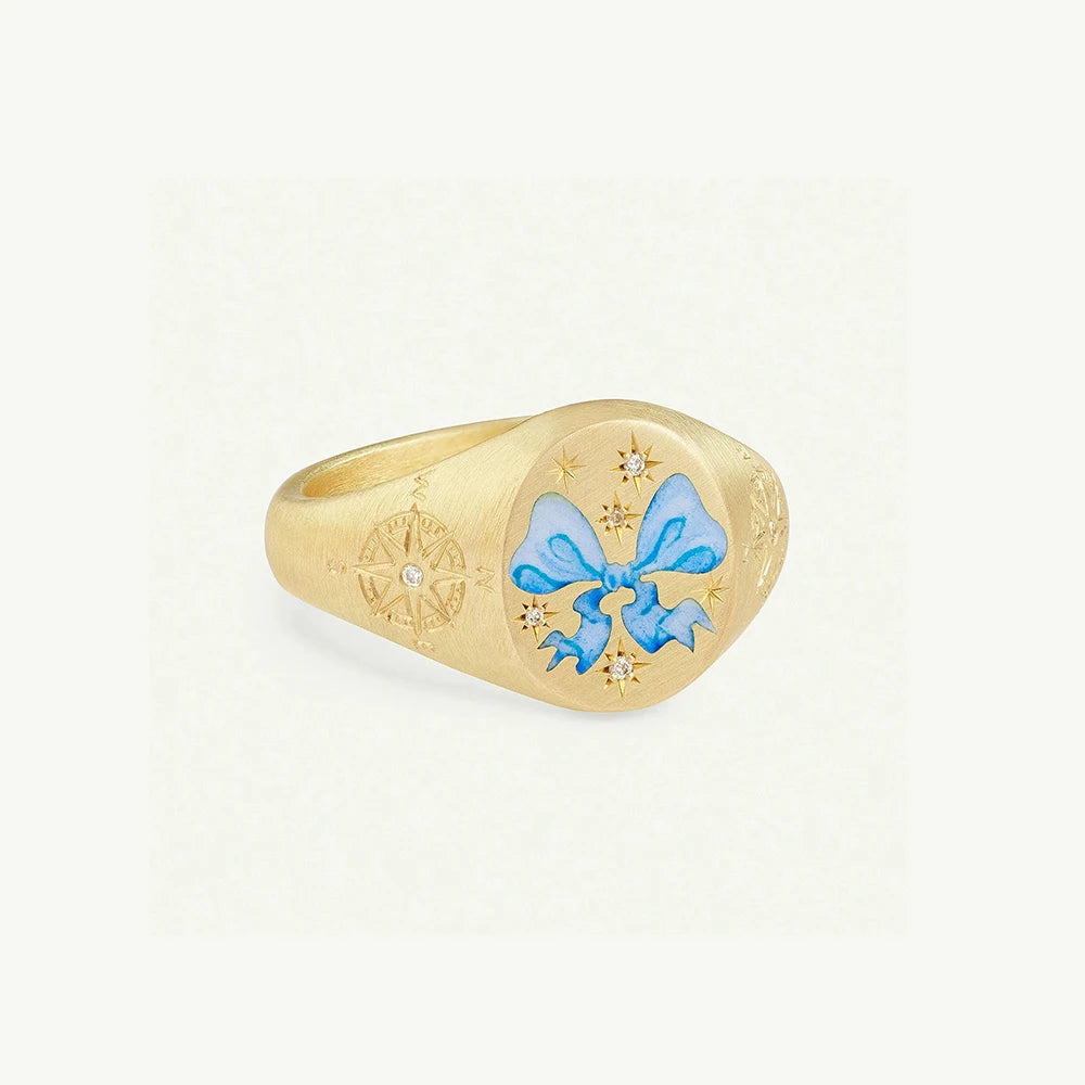 luckacco 2025 new finger ring copper gold color plated metal tarot enamel stainless steel rings for women jewelry
