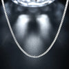 Luckacco Hot 925 Sterling Silver Necklace 16-24 inches fine 2MM Box chain For man Women high quality Fashion party Jewelry Gifts