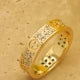 luckacco 1 piece hot selling men inlaid zircon classic gold color rings for women rings gift jewelry