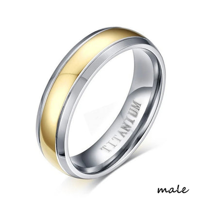 Luckacco Couple Rings Exquisite Women Rhinestones Zirconia Rings Set Simple Gold Color Men Stainless Steel CZ Stone Rings Wedding Jewelry