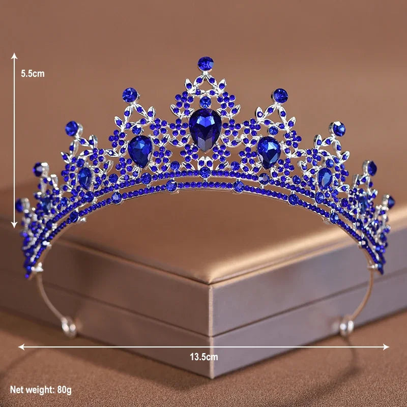 luckacco bridal headwear green-colour women's fashion party crown girl performance tiaras
