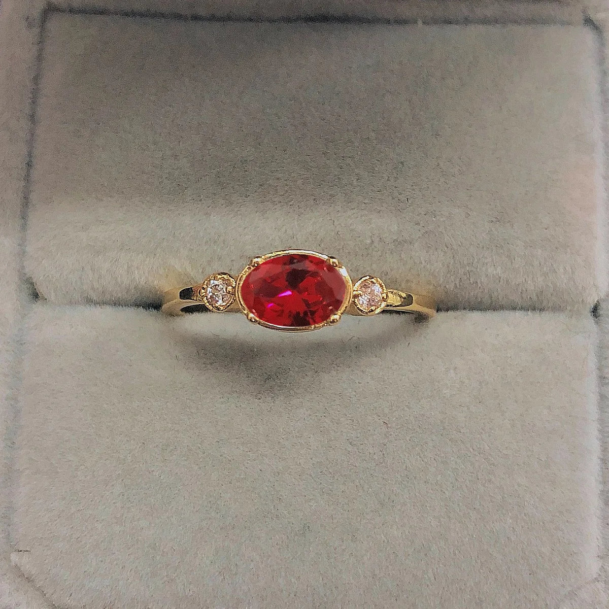 luckacco wedding dating ring for women simple solitaire ring with oval candy stone zircon gold color engagement gift fashion jewelry r865