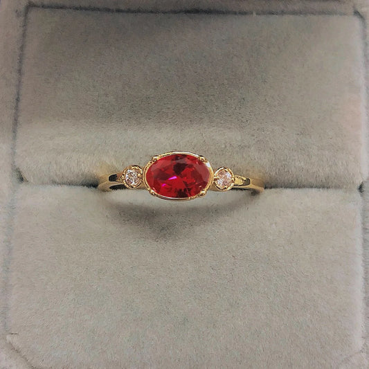 Luckacco Wedding Dating Ring For Women Simple Solitaire Ring With Oval Candy Stone Zircon Gold Color Engagement Gift Fashion Jewelry R865