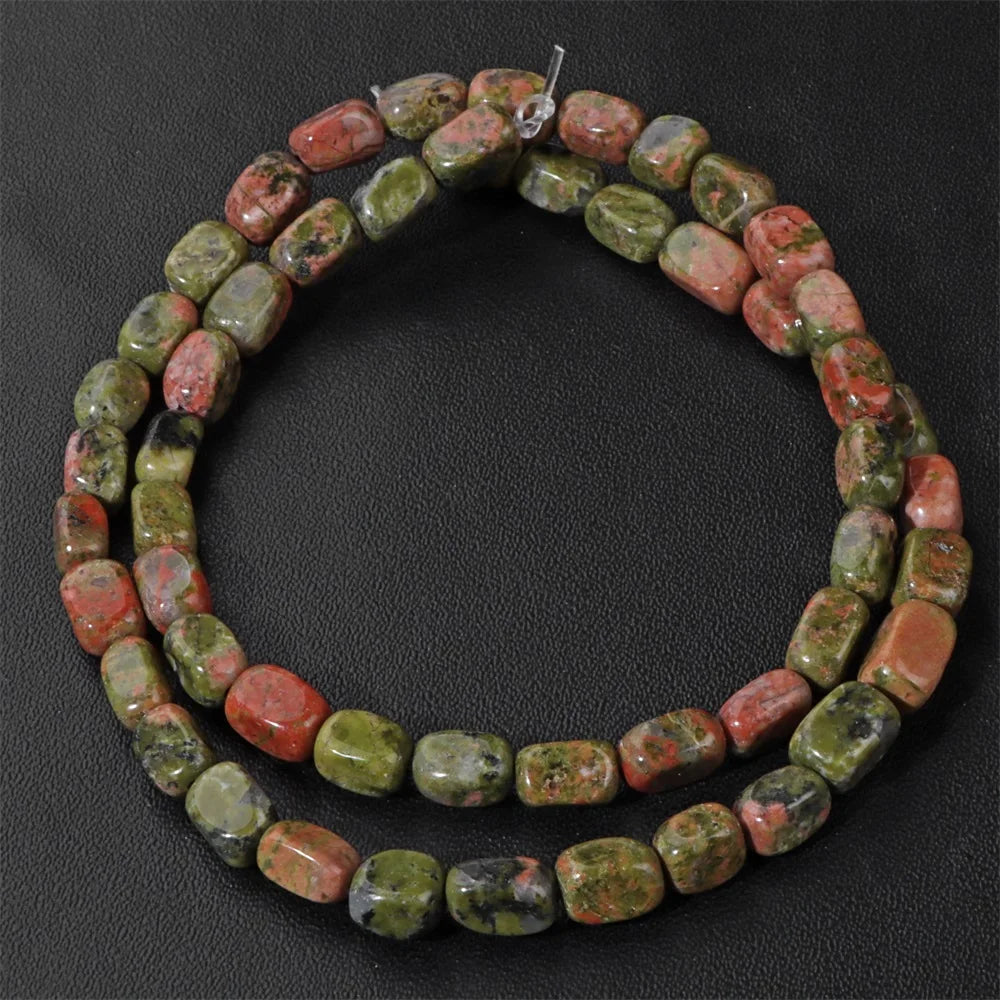 luckacco 4x6mm rectangle stone beads natural aventurine square shape crystal loose beads for jewelry making diy charm bracelet necklace