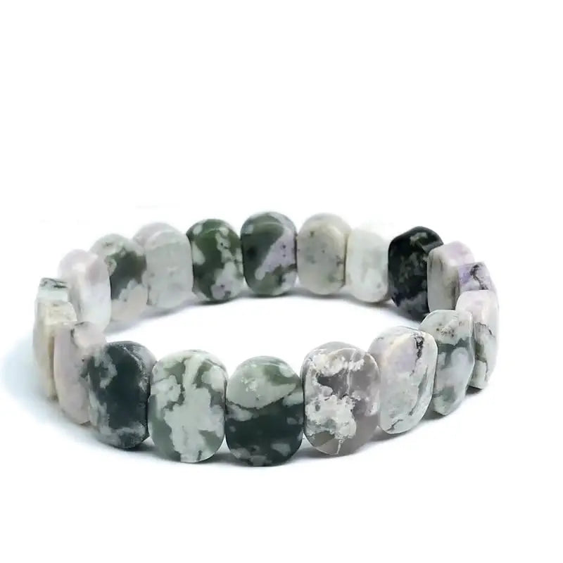 luckacco natural 10x15mm faceted flashing stone beads bracelets handmade reiki healing meditation bangles elastic rope couple jewelry