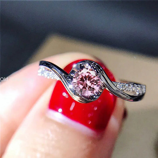 Luckacco Ring White Cubic Zirconia Fashion Versatile Accessories for Women High Quality New Jewelry