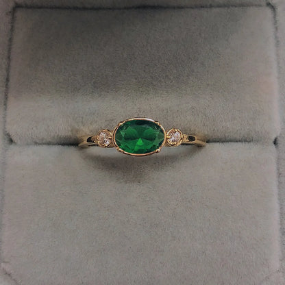 Luckacco Wedding Dating Ring For Women Simple Solitaire Ring With Oval Candy Stone Zircon Gold Color Engagement Gift Fashion Jewelry R865