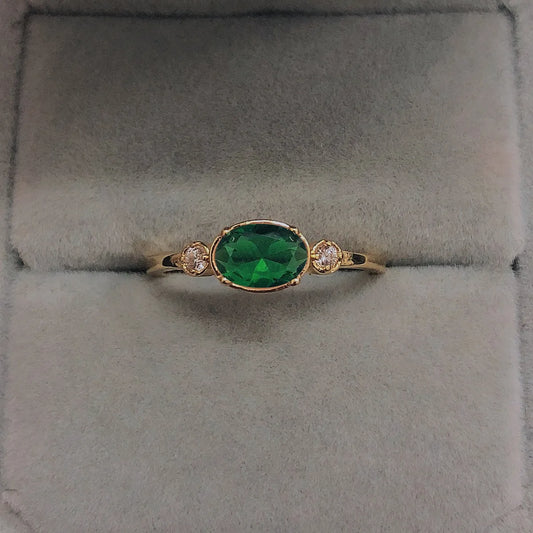 Luckacco Wedding Dating Ring For Women Simple Solitaire Ring With Oval Candy Stone Zircon Gold Color Engagement Gift Fashion Jewelry R865