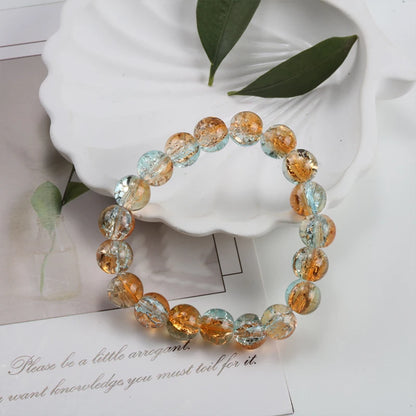 Luckacco Shinning Crystal Beads Elastic Bracelet Korean Style Colorful Crystal Glass Beaded Bracelet Bangles For Women