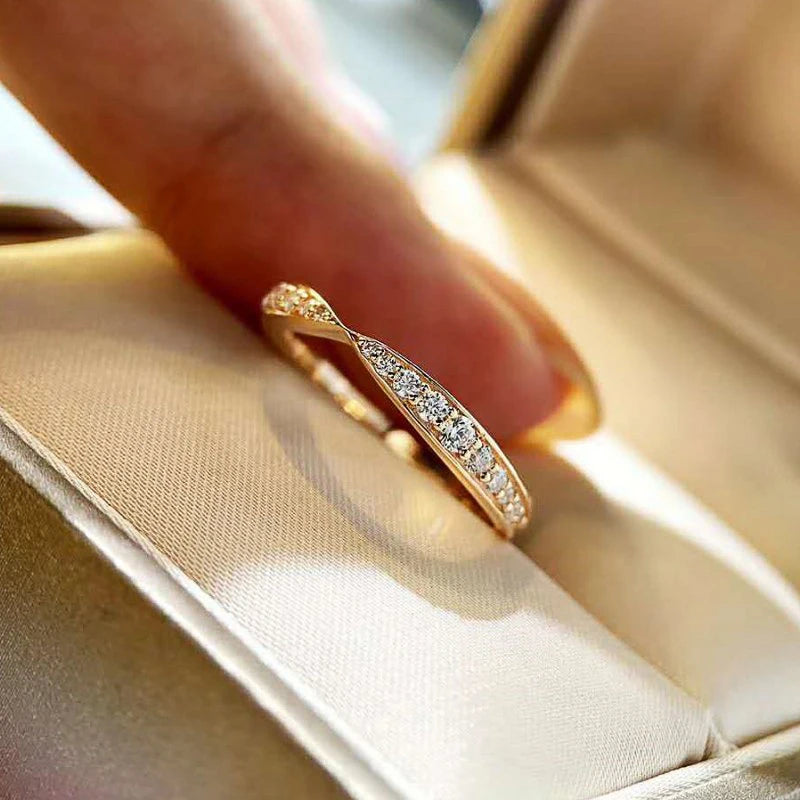 luckacco daily picks fancy cross rings for women simple fashion wedding bands accessories modern lady's everyday ring trendy jewelry drop ship