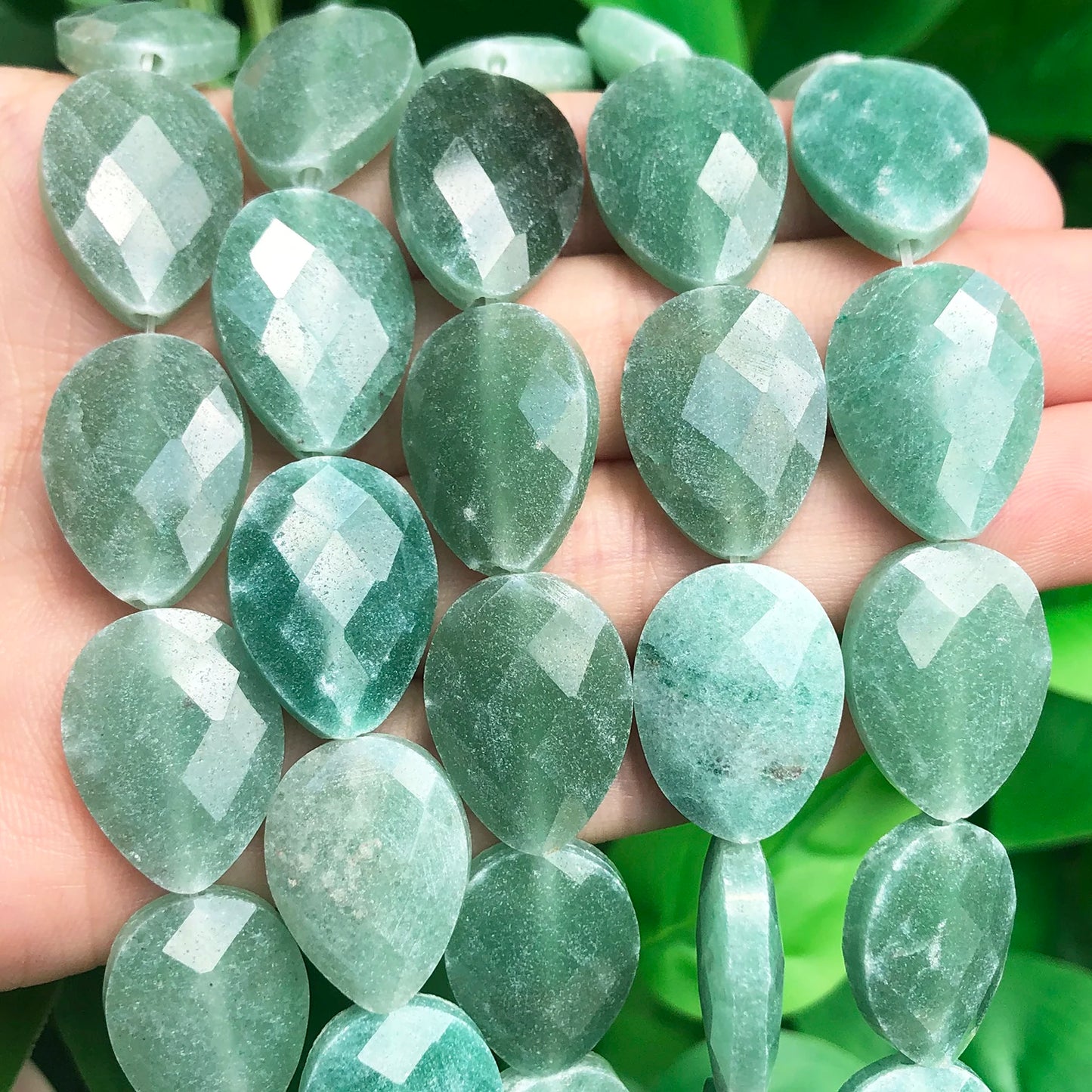 luckacco natural faceted amethysts labradorite aventurine tiger eye water drop shape stone beads diy charm for jewelry making bracelet