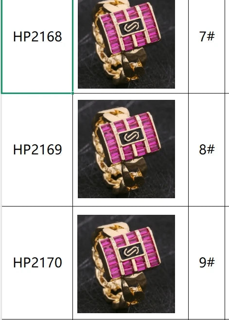 luckacco new monaco men's and women's rings, elegant zircon rings, brass material, party gifts, monaco charm rings