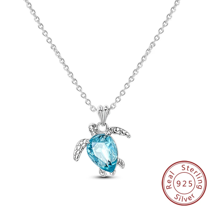luckacco necklace 925 sterling silver butterfly love heart bear classic simple adjustable necklace for women girl fashion jewelry gifts