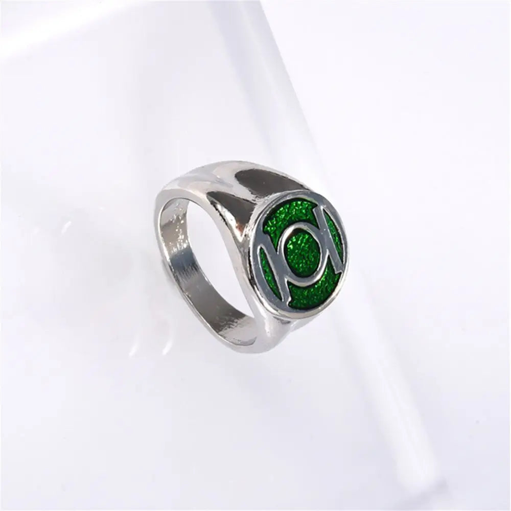 luckacco comics super hero ring green lantern rings movie same popular jewelry men women party dating jewellery  festival gift